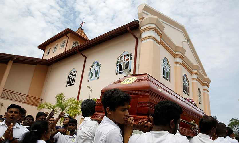 Sri Lanka funeral after bombings