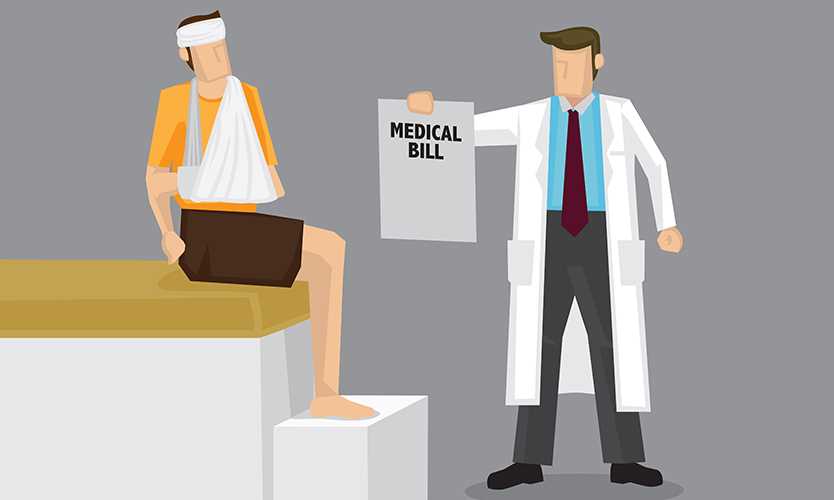 Medical bill for injured worker