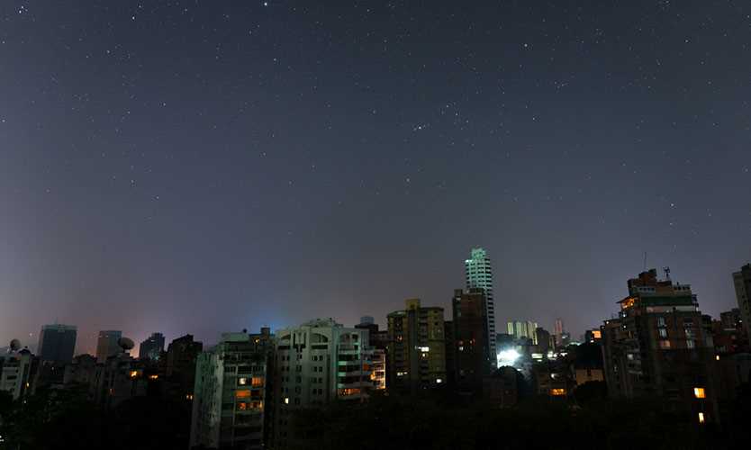 Night view of Caracas, Venezuela, during March 2019 power outage