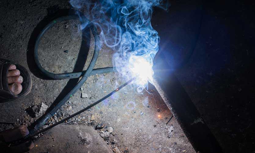 Welding sparks