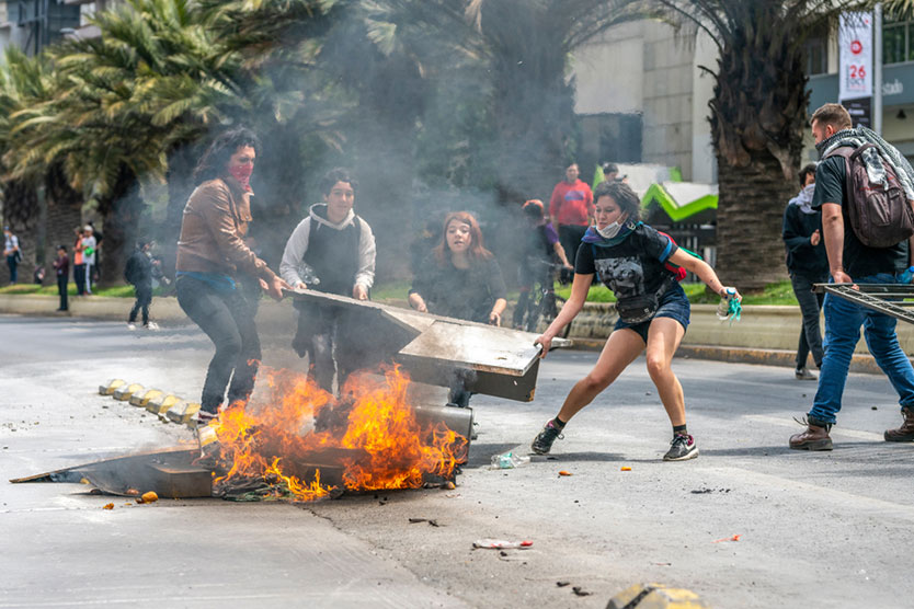 Riots in Santiago, Chile