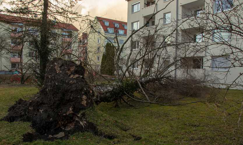 Storm Eberhard damage in Germany