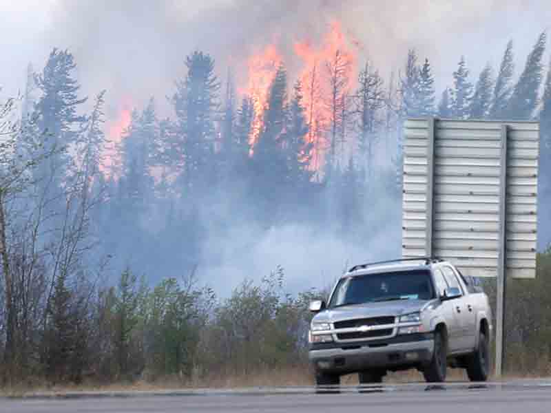 Human activity likely cause of Alberta wildfire 