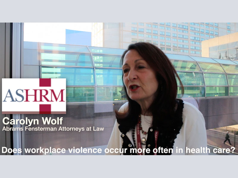 Preventing workplace violence in health care organizations
