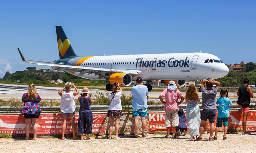 Thomas Cook plane in Greece