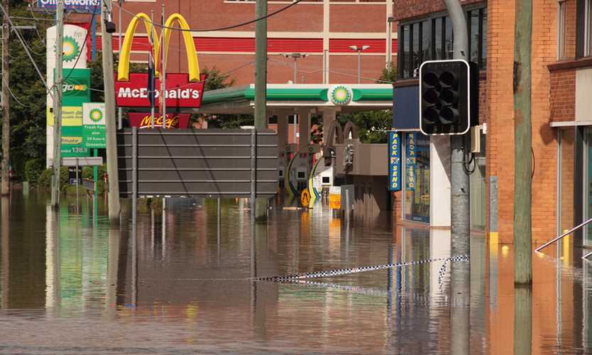 Businesses affected by Queensland, Australia, flooding