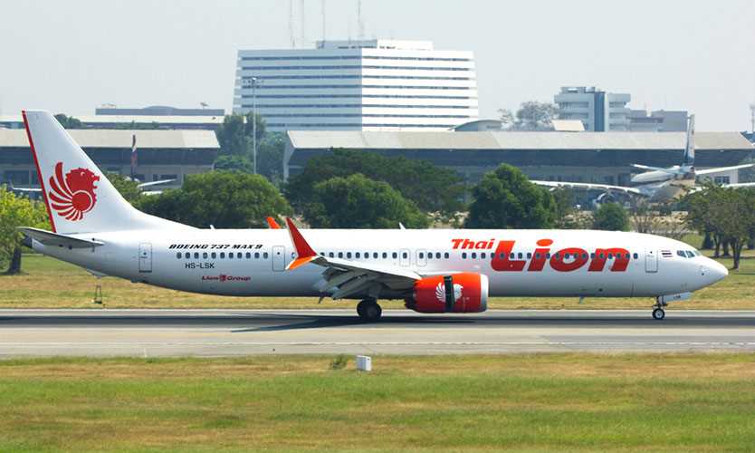 Lion Air Boeing MAX 9 airplane at Bangkok airport