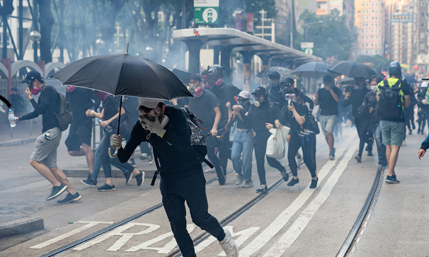 Hong Kong protests on Chinese National Day