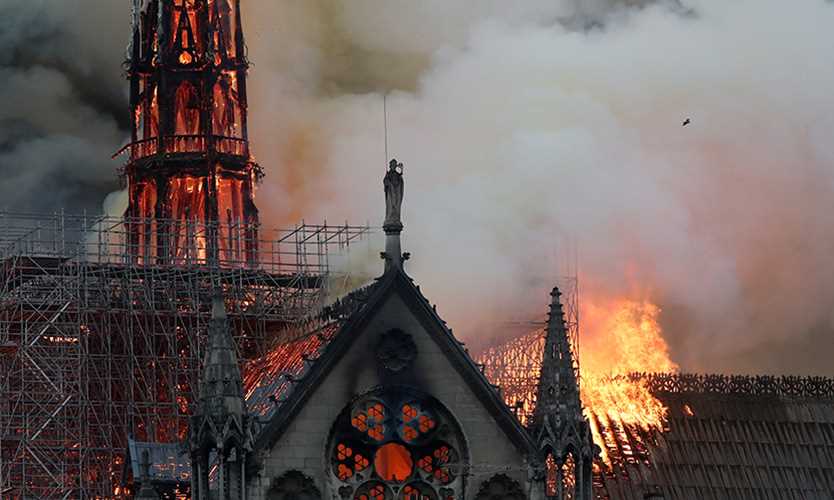 Notre Dame Cathedral burns