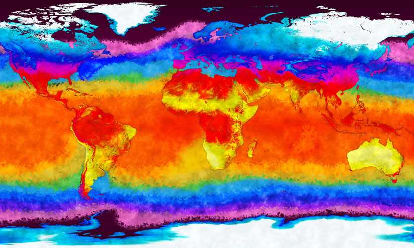 Global temperature map